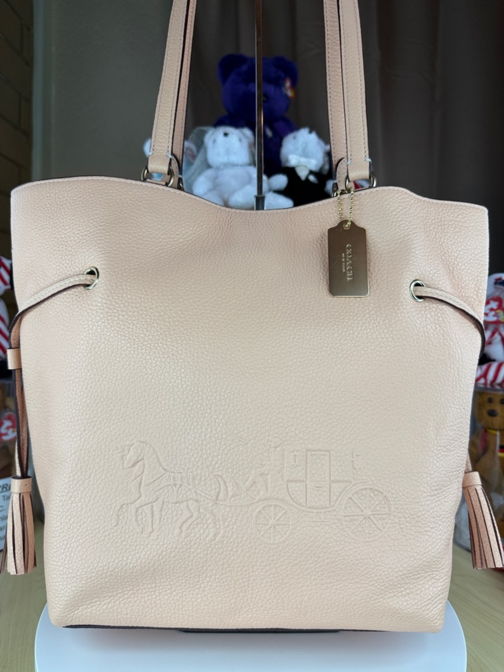 💥COACH - Andy Tote with Horse and Carriage - Refined Pebble Leather - 124U444 - Picture 5 of 16